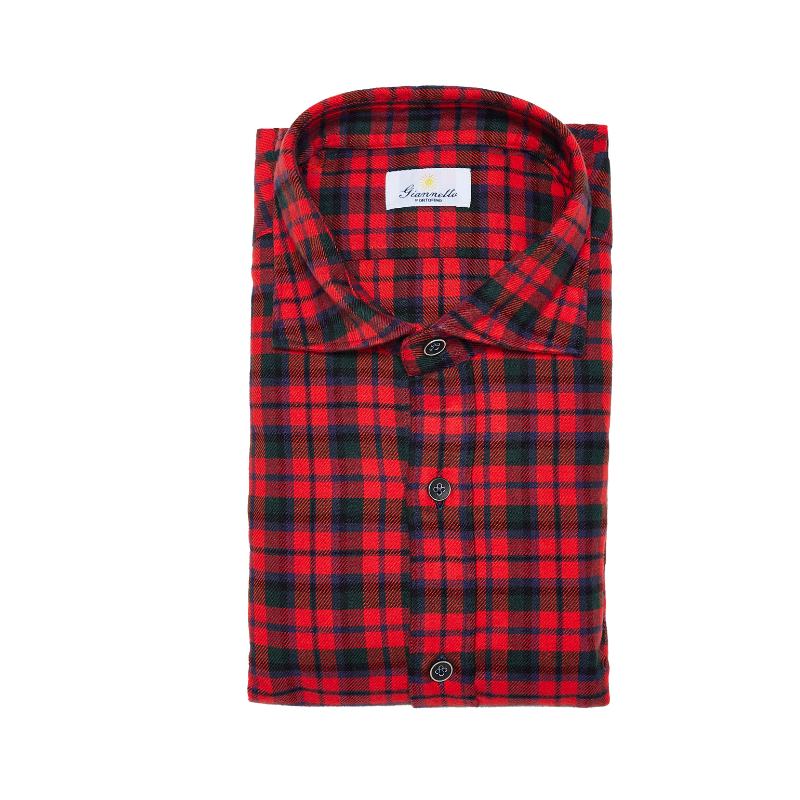 Washed Tartan Flannel Shirt