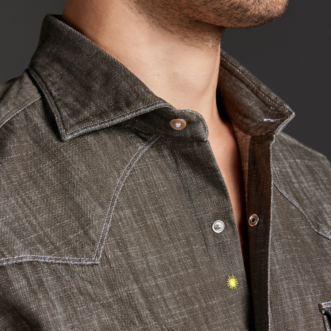 Brown Heavy Denim Texan Shirt