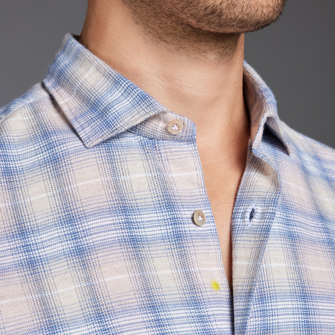 Washed Tartan Flannel Shirt