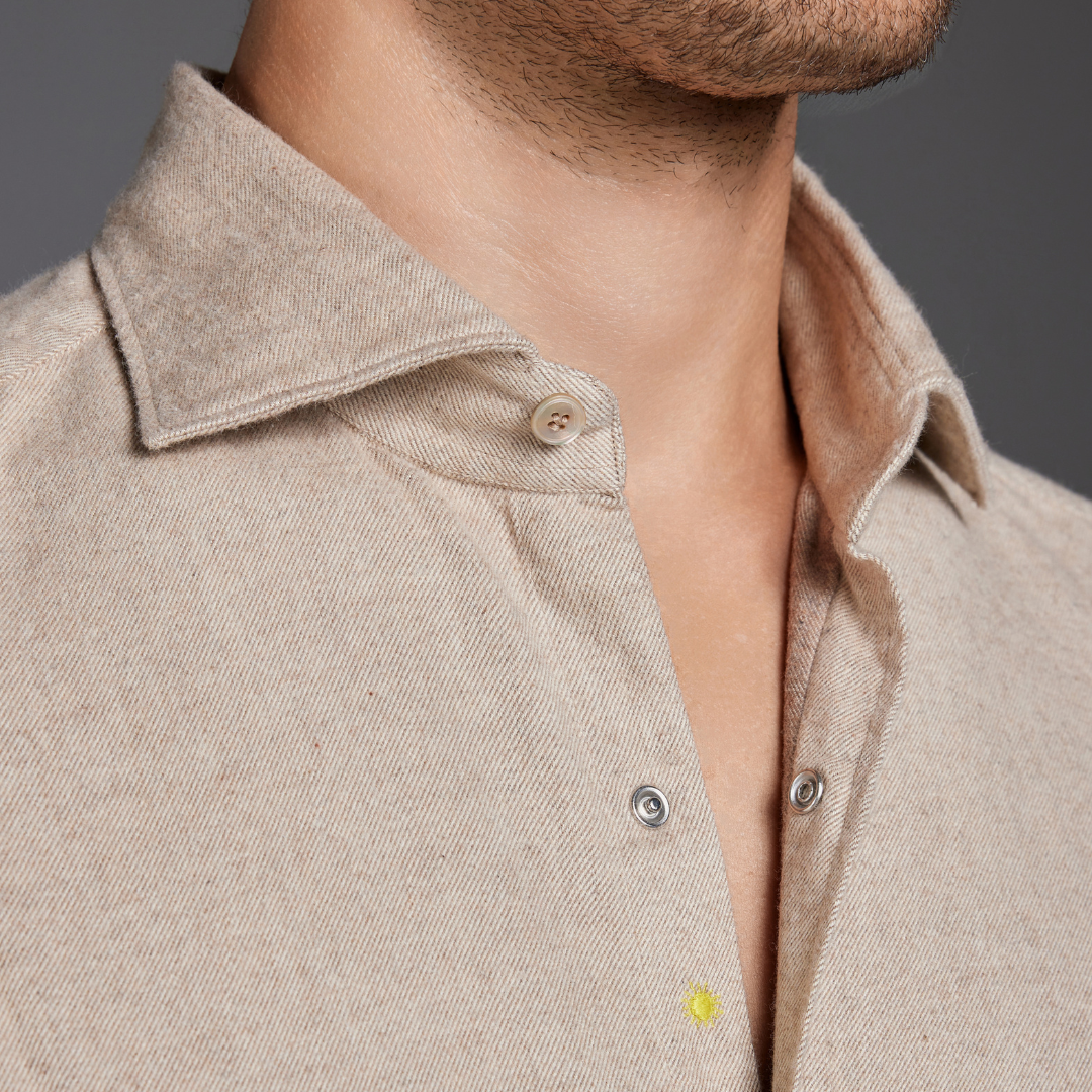 Washed Cotton Flannel Shirt