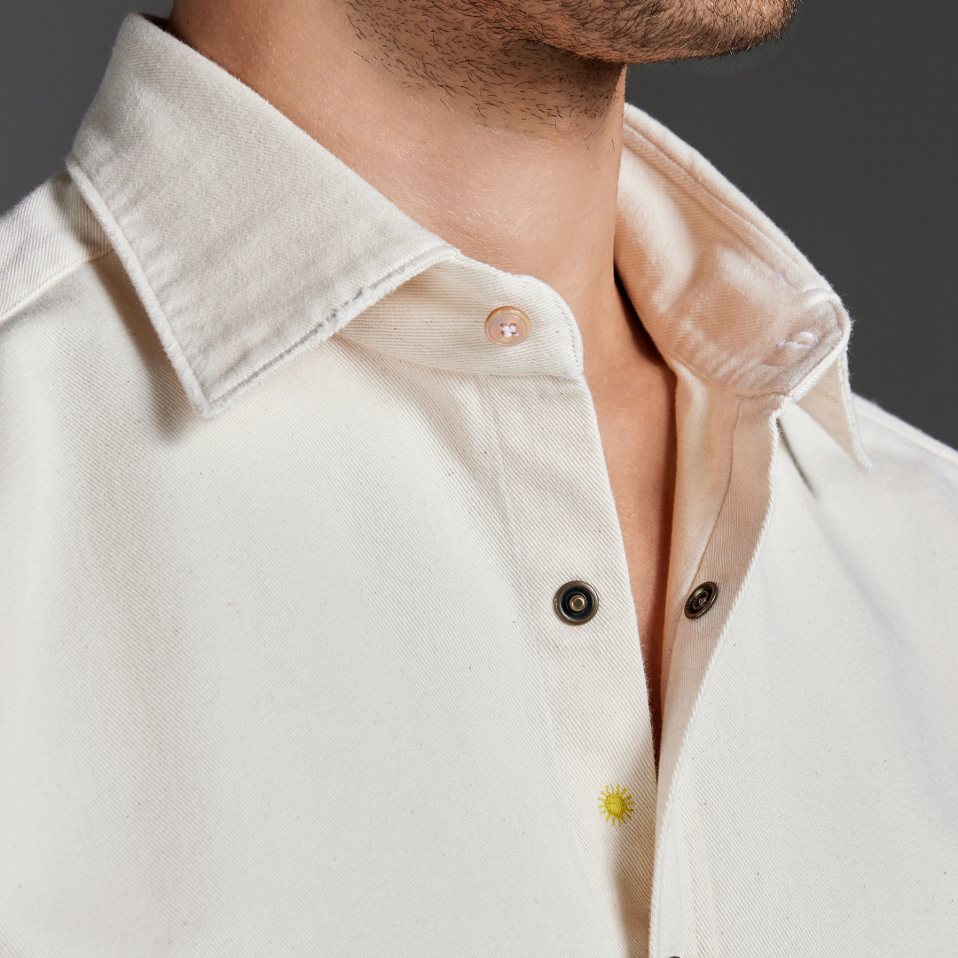 Ecru Heavy Cotton Drill Shirt – Texan Shoulder