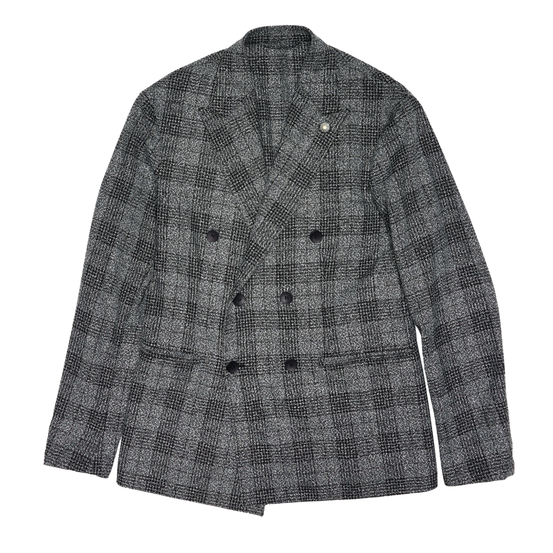 Double-Breasted Checked Jacket