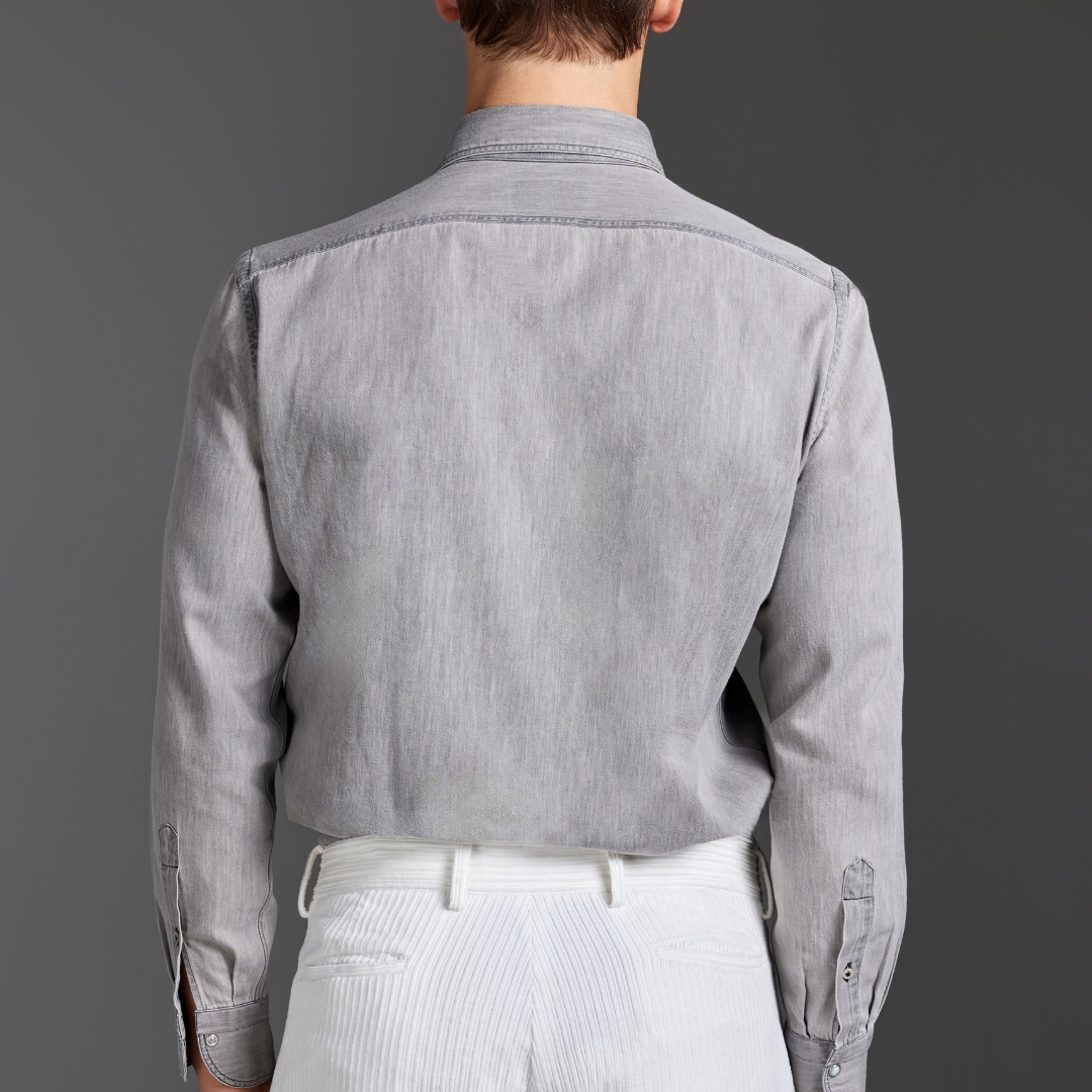 Grey Denim Texan-Style Shirt