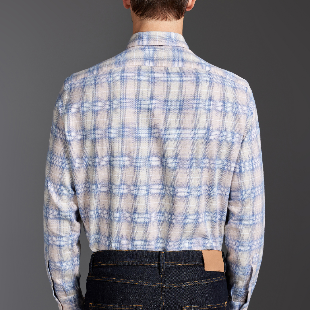 Washed Tartan Flannel Shirt