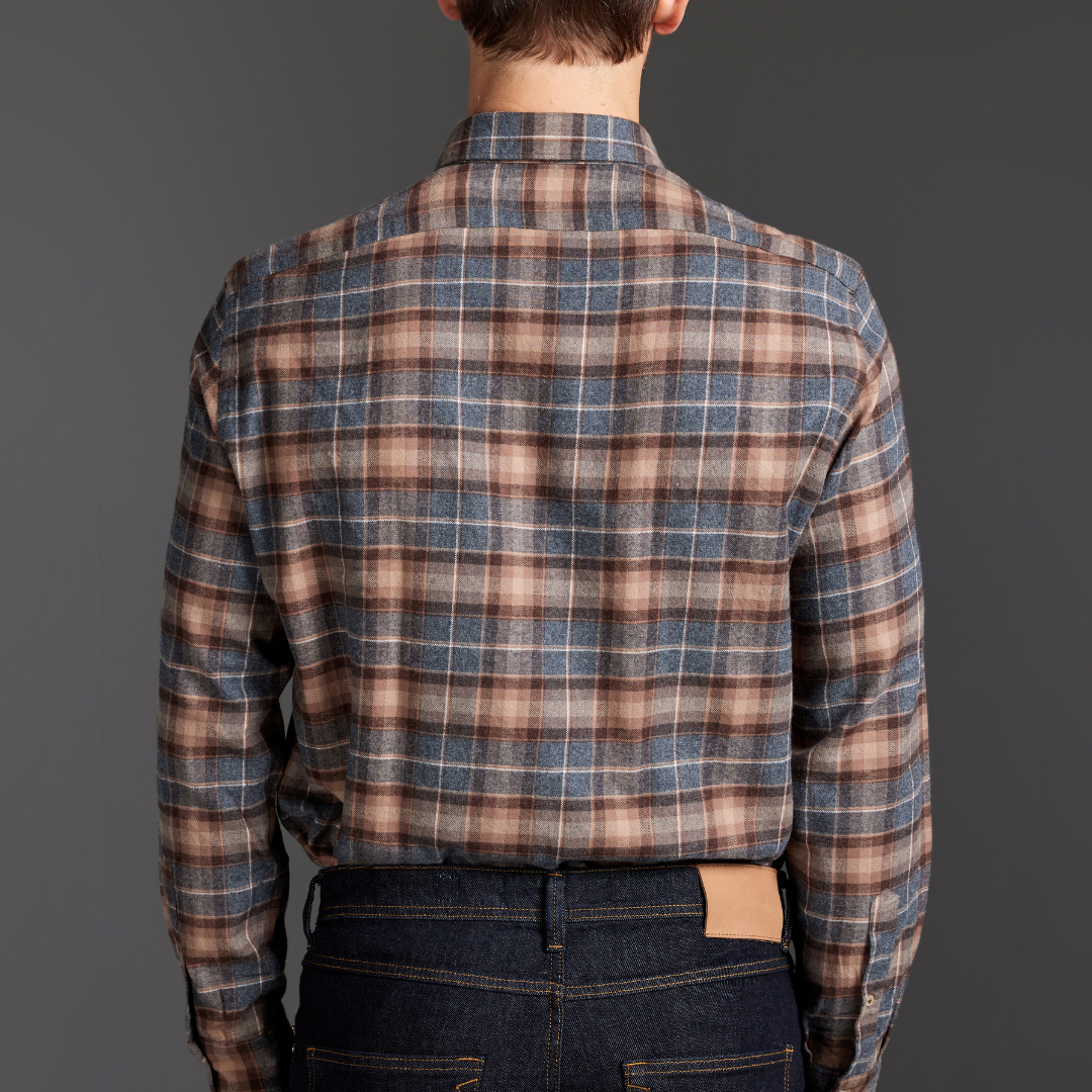 Washed Soft Cotton Flannel Shirt