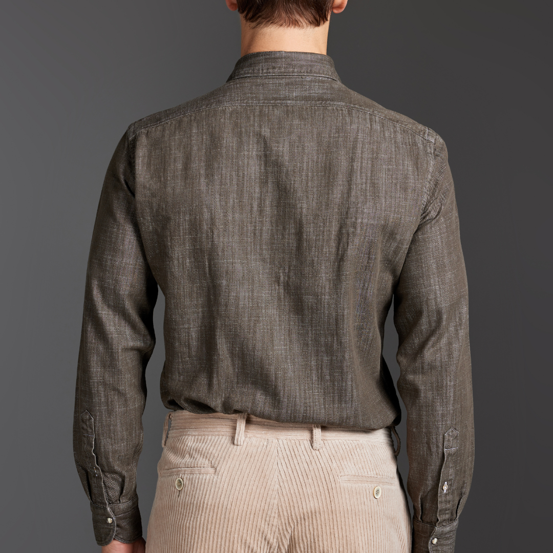 Brown Heavy Denim Texan Shirt