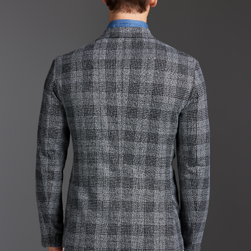 Double-Breasted Checked Jacket