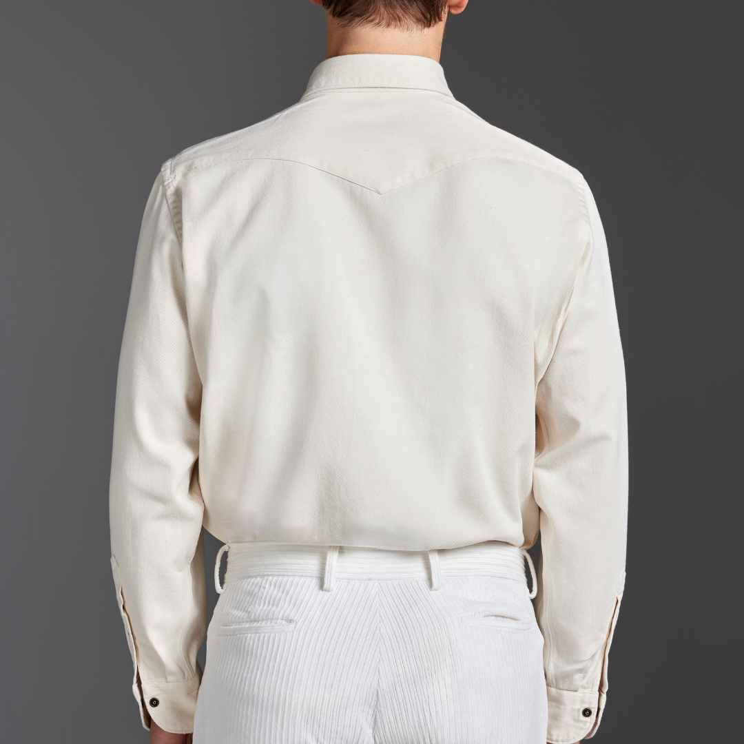 Ecru Heavy Cotton Drill Shirt – Texan Shoulder