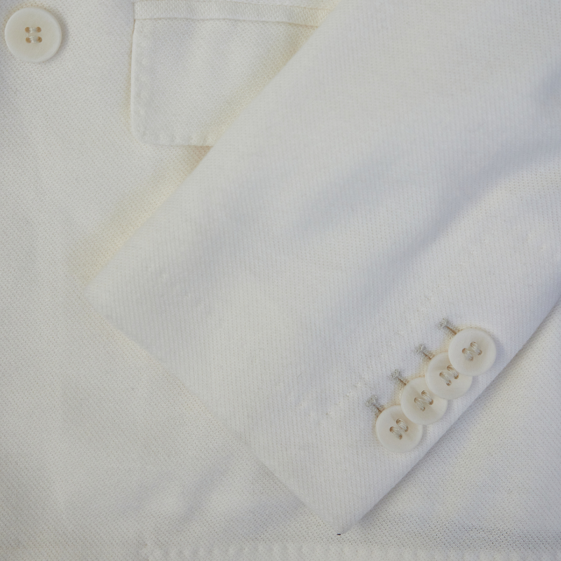 Double-Breasted Cotton & Cashmere Knit Jacket