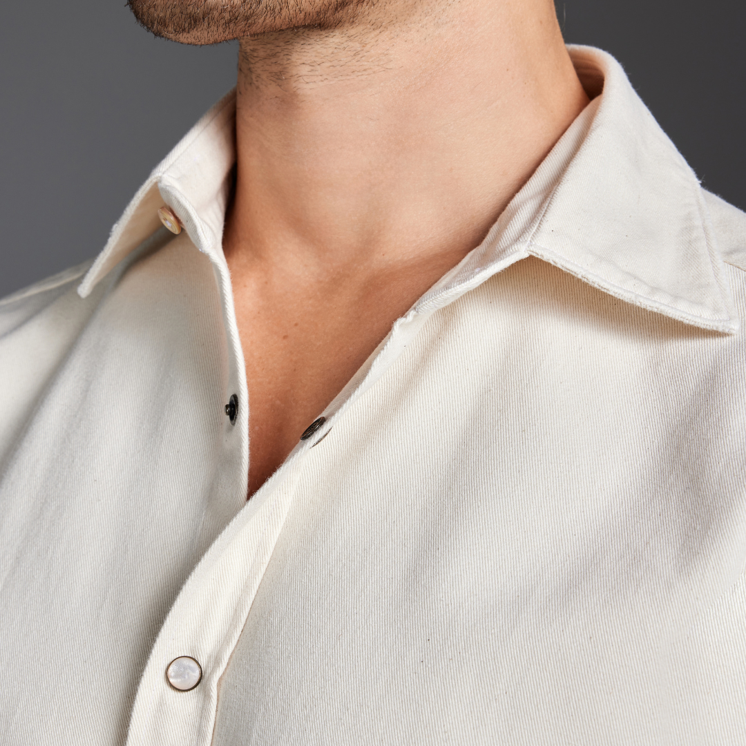 Ecru Heavy Cotton Drill Shirt – Texan Shoulder
