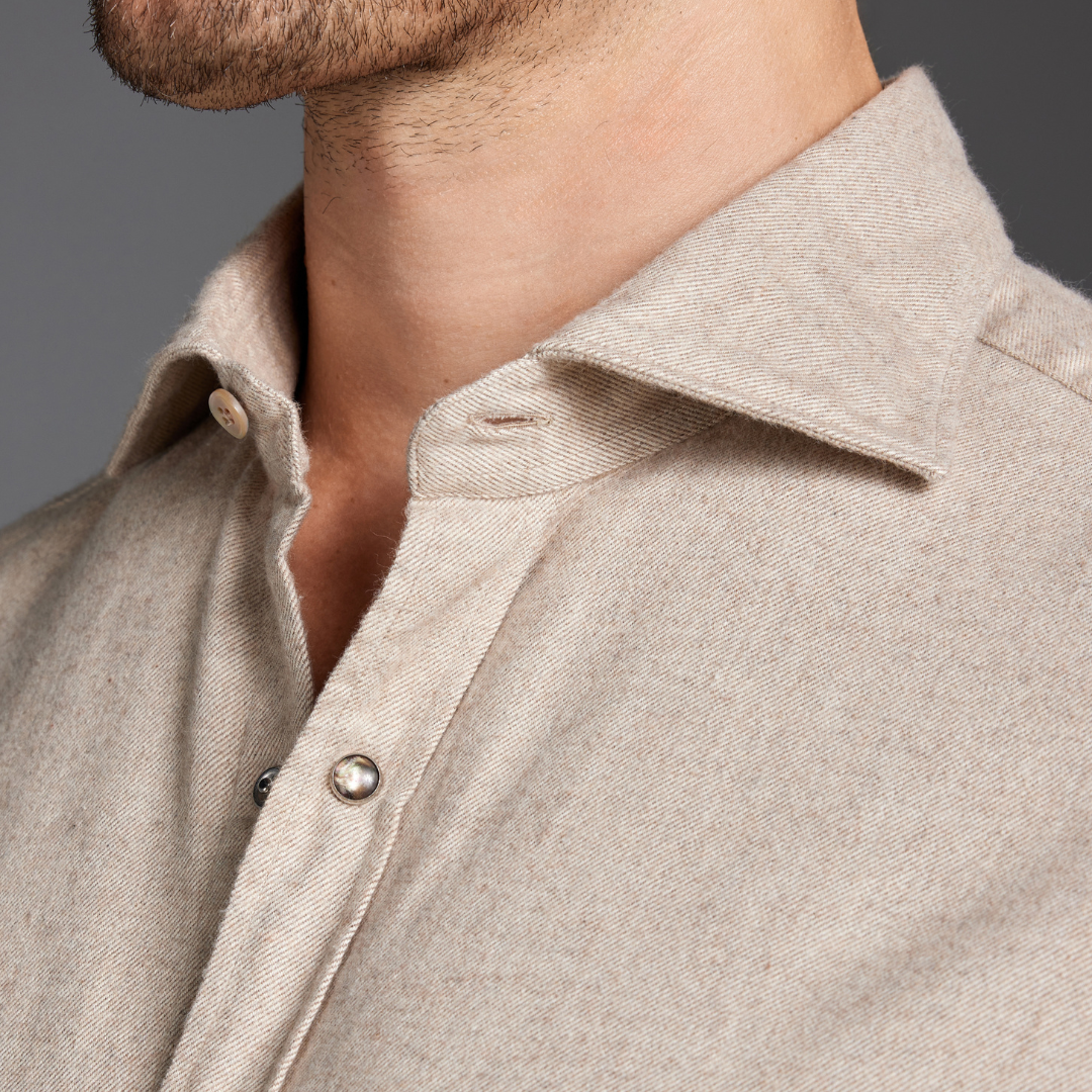 Washed Cotton Flannel Shirt