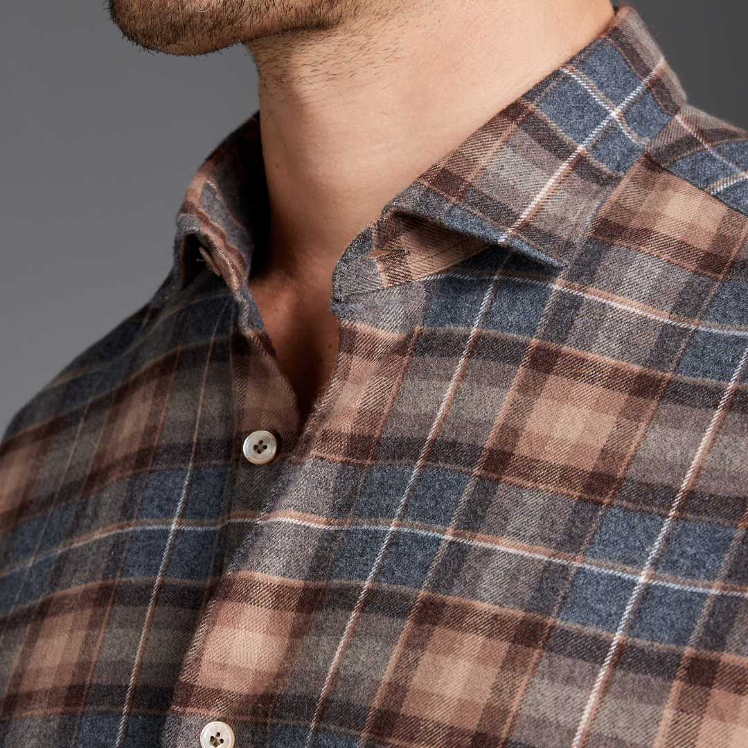 Washed Soft Cotton Flannel Shirt