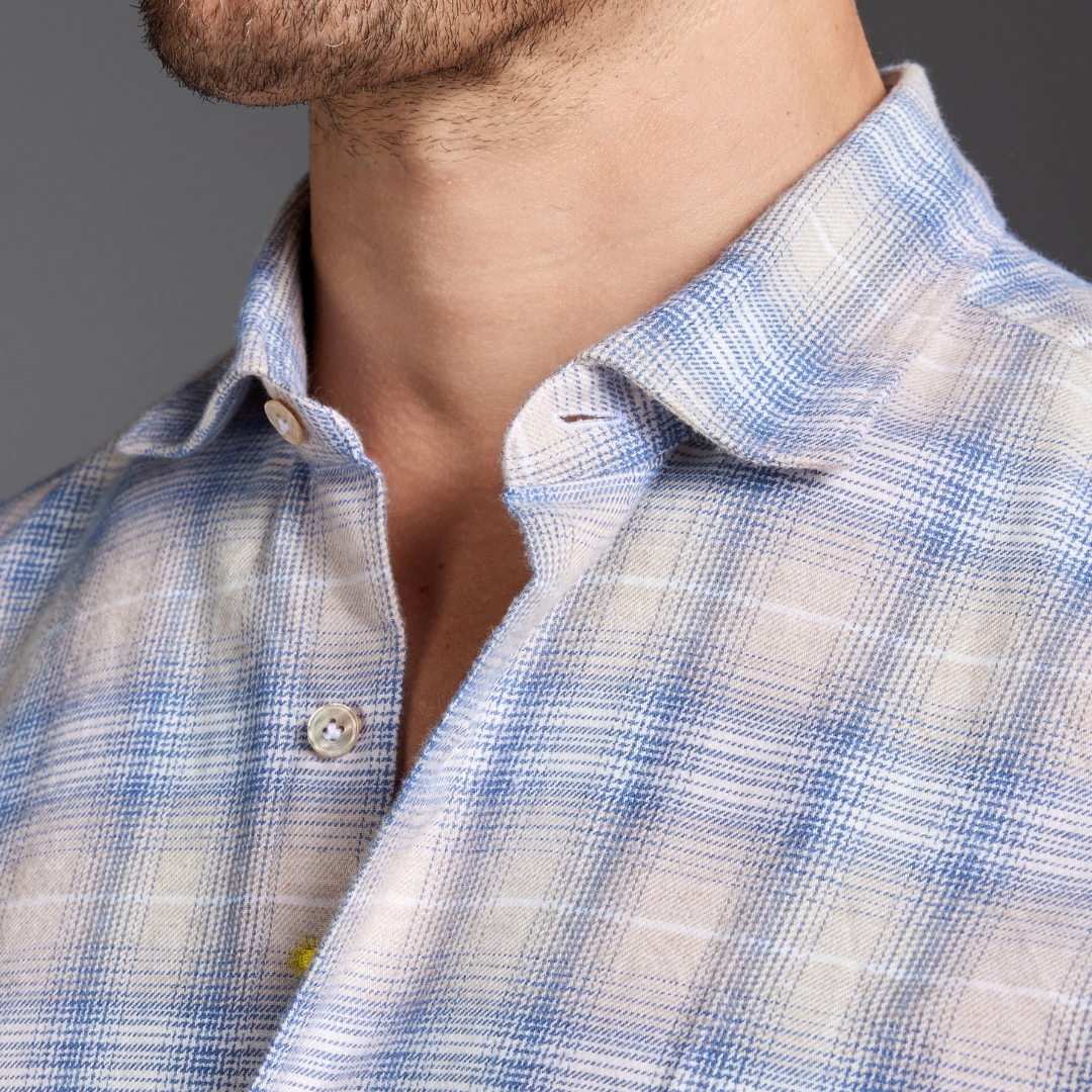 Washed Tartan Flannel Shirt