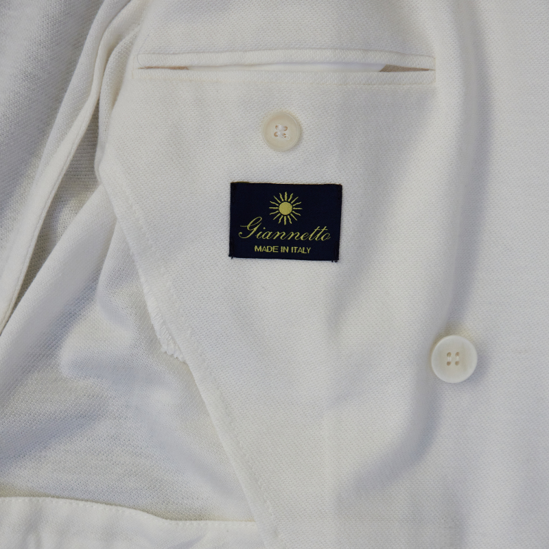 Double-Breasted Cotton & Cashmere Knit Jacket