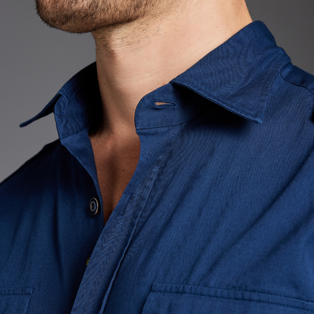 Stone-Washed Cotton Twill Shirt