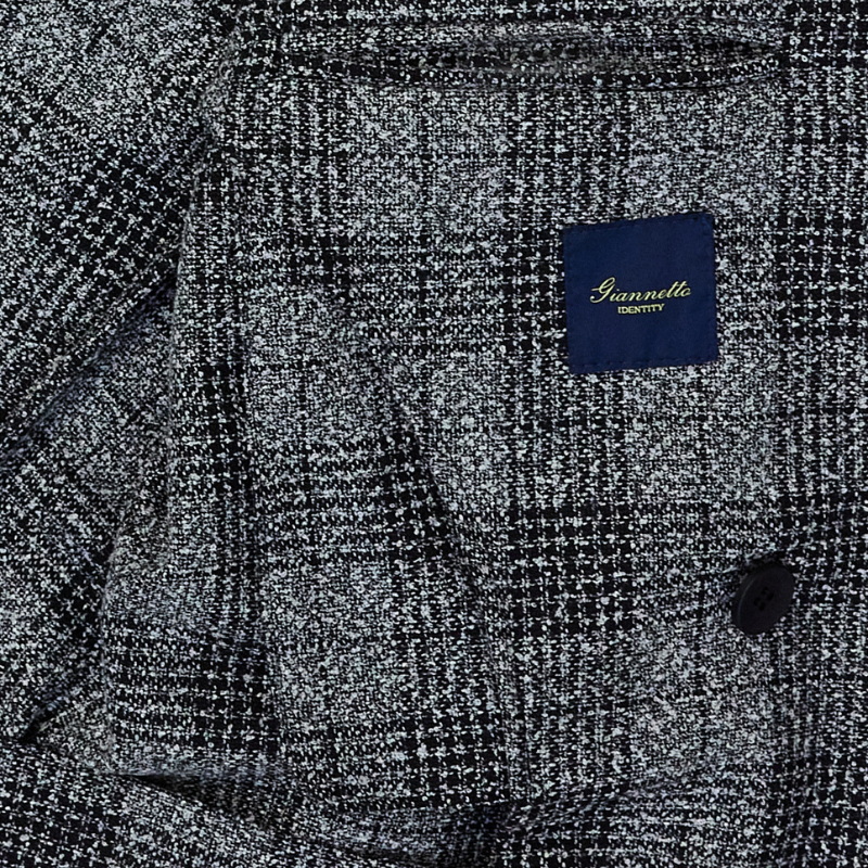 Double-Breasted Checked Jacket