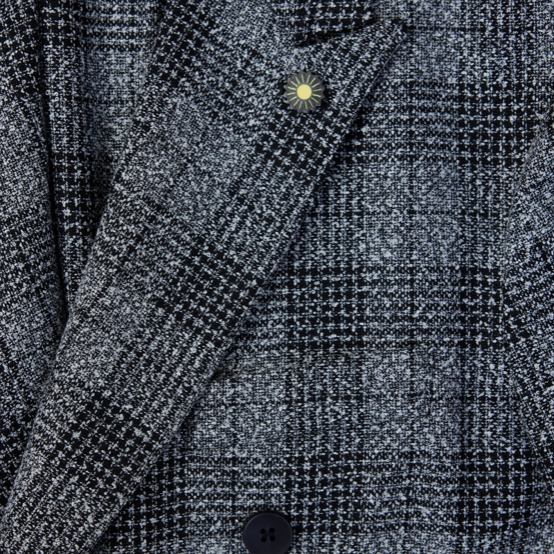 Double-Breasted Checked Jacket