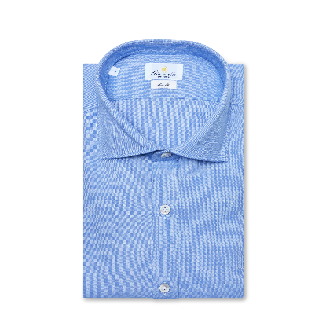 Washed Celeste Flannel Shirt