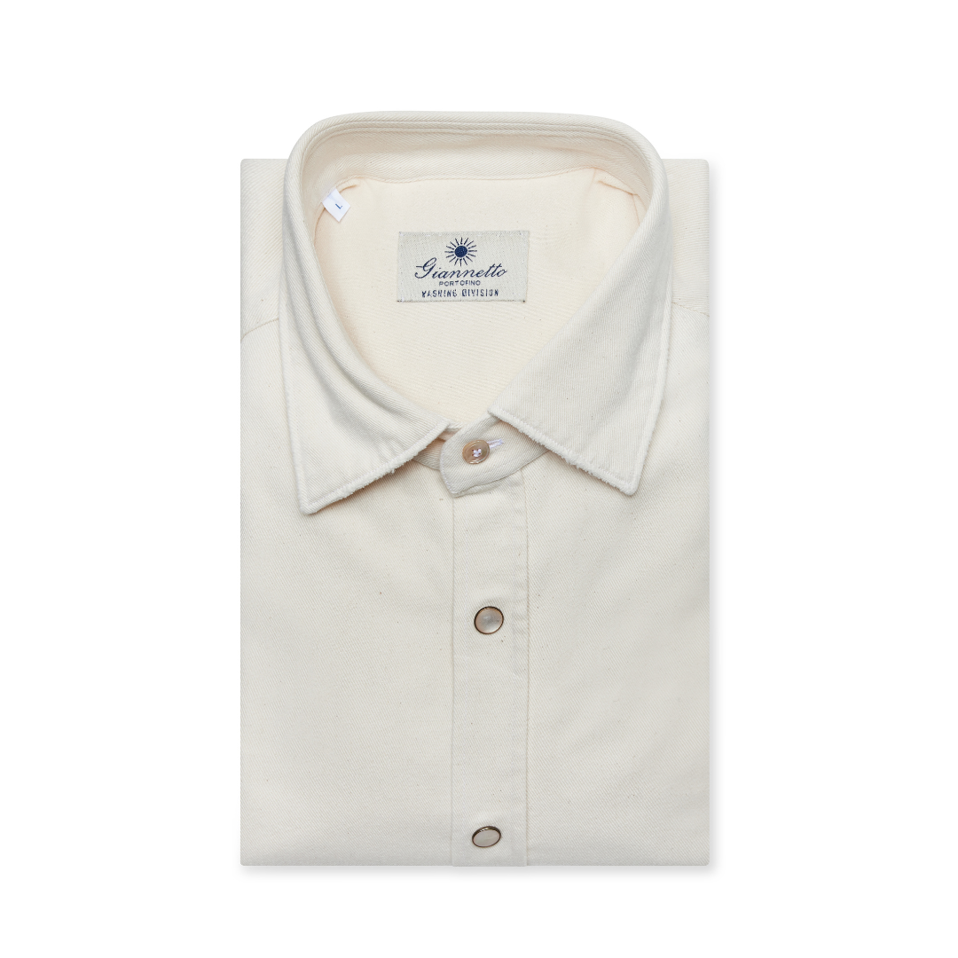 Ecru Heavy Cotton Drill Shirt – Texan Shoulder