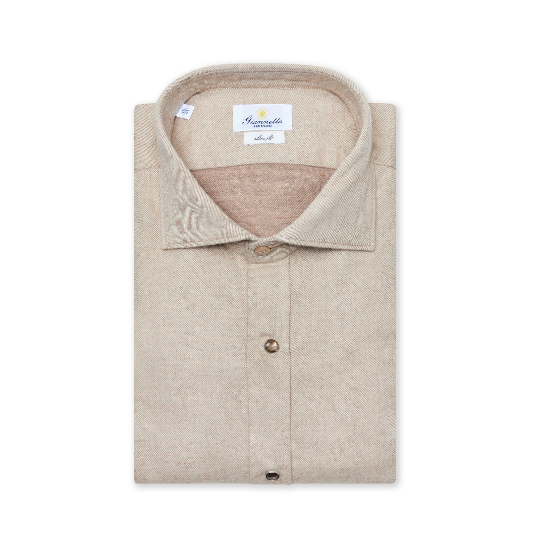 Washed Cotton Flannel Shirt