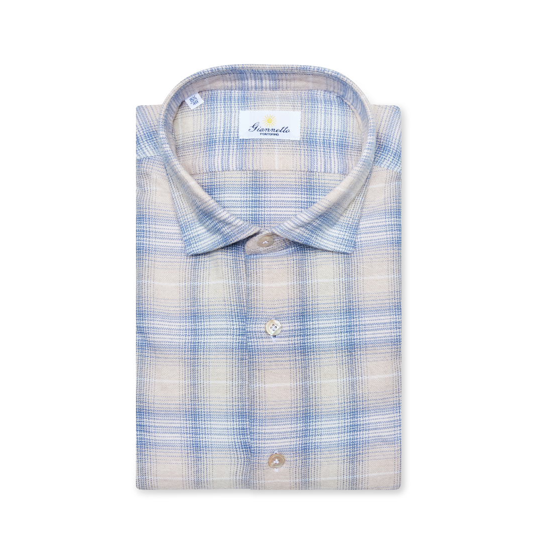 Washed Tartan Flannel Shirt